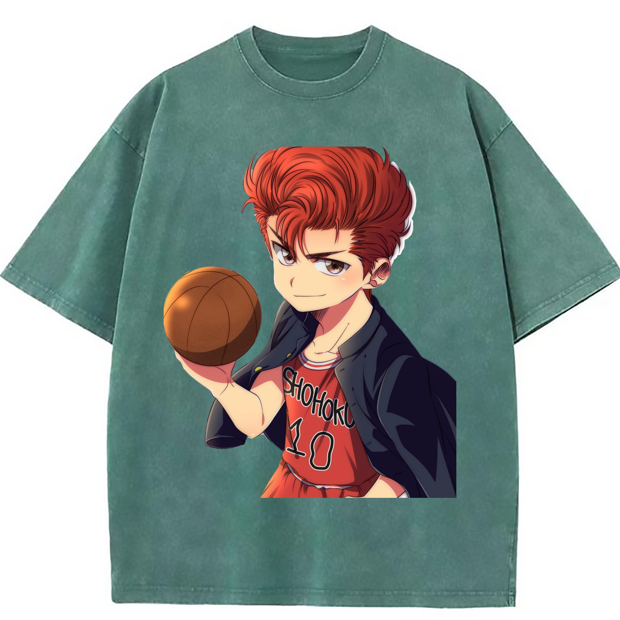 （画像用） SLAM DUNK／スラムダンク 綿100% ヴィンテージ風 半袖Tシャツ（フロントプリント）